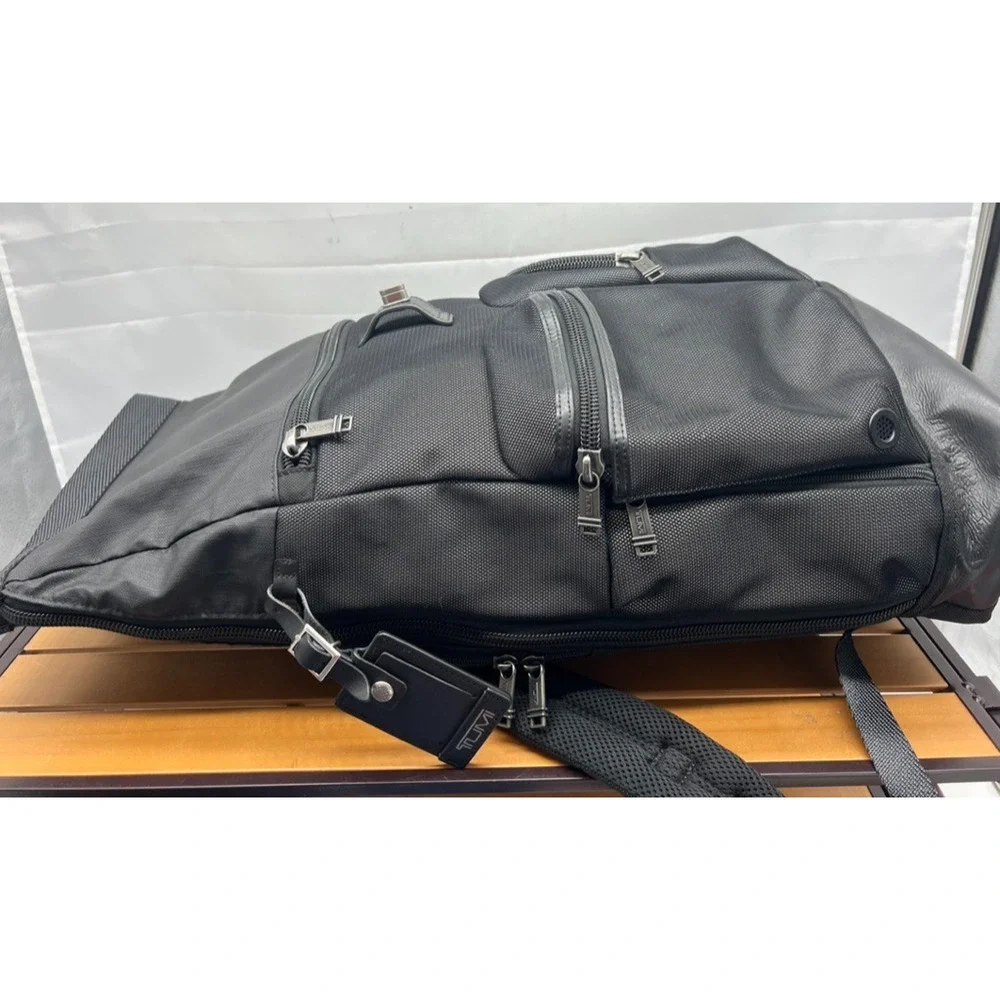 TUMI ALPHA BRAVO "Luke" Roll-Top Backpack Bag Silver Ballistic Nylon 223388RS2 - Picture 12 of 15